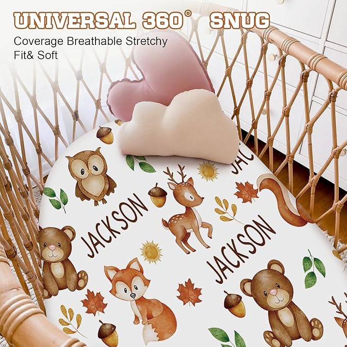 Personalized Baby Changing Pad Cover with Name - 2 Piece Owl Print Baby Pee Pad Cpver for Diaper Changing Table with Name, Portable Custom Gifts for Infant Baby
