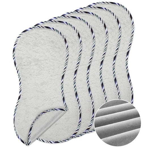 Timgle 6 Pcs 13 x 29 Inch Peanut Shape Changing Pad Liner Peanut Changing Pad Liner Portable Soft Washable Reusable Waterproof Diaper Mats Easy to Clean(Gray)
