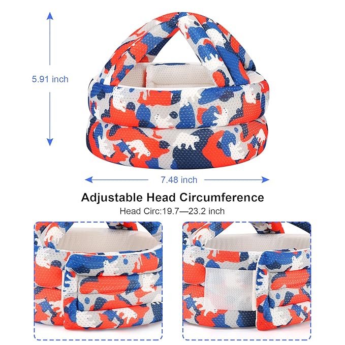 Accmor Baby Head Protector, Soft Baby Helmet for Crawling Walking, Breathable No Bumps and Soft Cushion, Lightweight Infant Safety Headguard Cap with Adjustable Buckle for Boys Girls Learning to Walk