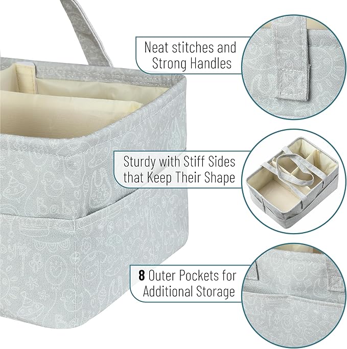 Mr. Pen Baby Diaper Organizer - Cute Pattern, Car & Nursery Use, Portable