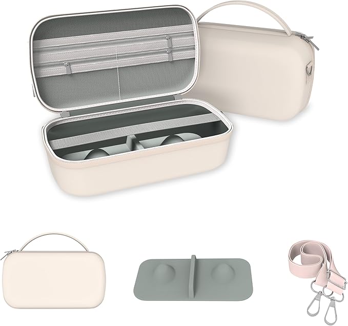 Wearable Breast Pumps Carrying Bag for Hands-Free Breast Pump, Hard Shell Case with Adjustable Crossbody Strap, On-the-Go Storage Pump Case for Momcozy/Willow/eufy/Nuliie/Lansinoh