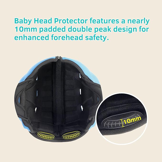 Baby Safety Helmet, Mambobaby Breathable Baby Head Protector for Crawling Walking, Ultra-Lightweight, Soft and Adjustable Baby Helmet Suitable for Babies 6-24 Months