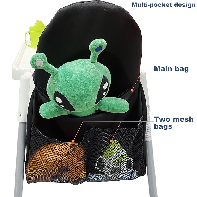 High Chairs Pocket Only Compatible with IKEA Antilop High Chair, IKEA High Chair Accessories(Black)