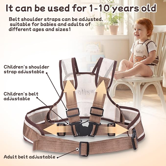 High Chair Straps - Portable Feeding Strap Safety Belt Foldable Booster Harness Belt for Restaurant Shopping Cart Travel