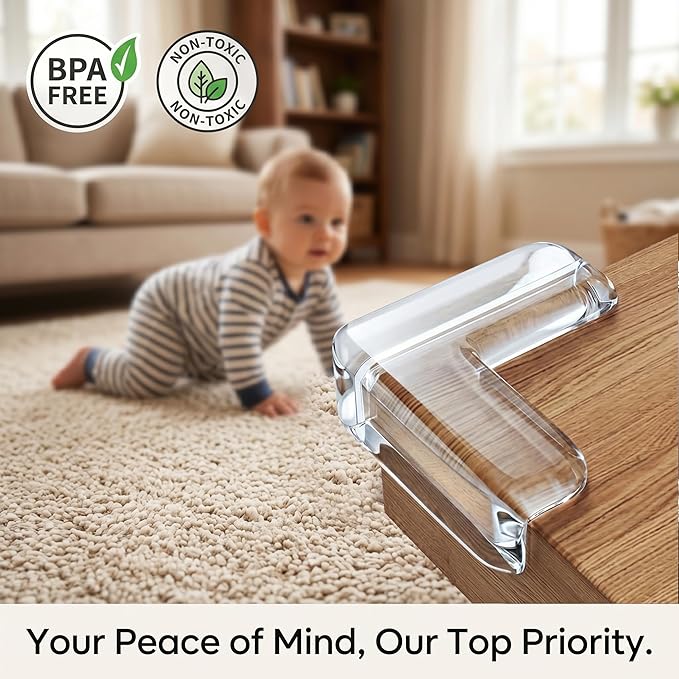 Extra Large & Ultra-Safe Baby Corner Protector Guards - 16-Piece Transparent Table Corner Protectors for Furniture, Super Strong Adhesive, Easy to Install Child Safety Set