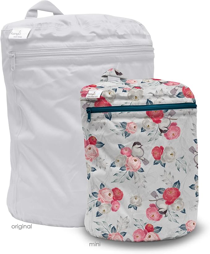 Kanga Care Wet Bag MINI Seam Sealed Waterproof 3D Dimensional for Baby Cloth Diapers, Travel, Beach, Pool, Gym, Swim | Lily