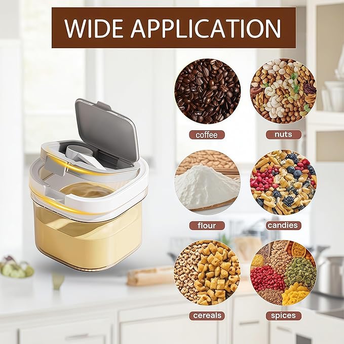 Formula Container to go-800ml Travel Dispenser BPA Free Airtight Container with Spoon & Layered Storage,Sealed Lid,Stackable,Easy-Clean,Ideal for Coffee,Flour,Sugar,Cereal,Milk Powder(27oz)
