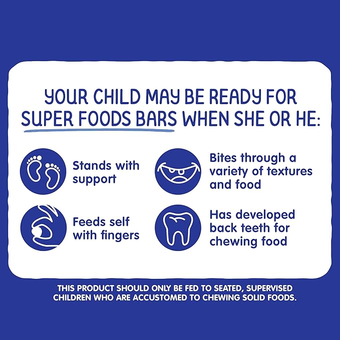 Happy Tot Organics Super Foods Oat Bars, Blueberries & Oatmeal, 5 Count (Pack of 6)