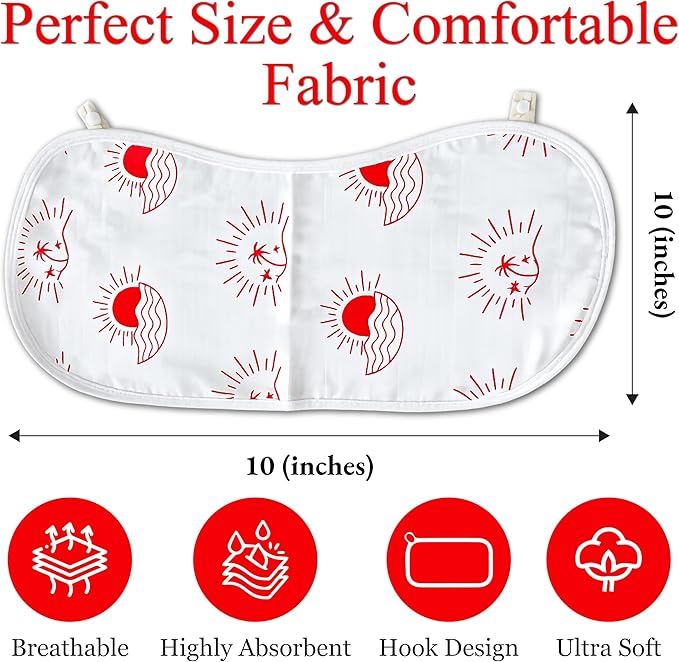 Baby Burp Cloths (4 Pack) 70% Bamboo Viscose 30% Cotton Ultra Soft & Super Absorbent Burping Cloths for Newborn Boys & Girls Large 20x10 Inch, Hypoallergenic Drool Rags, Unisex