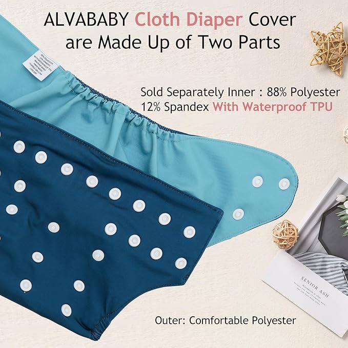 ALVABABY Baby Cloth Diaper Cover, Swim Diaper,Nappy Shell Baby Girls and Boys