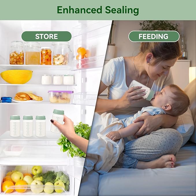 10oz Breastmilk Storage Bottle, Compatible with Momcozy Milk Cooler 22oz & Spectra Pumps, Wide-Neck Collection Bottles for Pumping & Fridge, BPA-Free, Breastfeeding Essentials, 4PCS