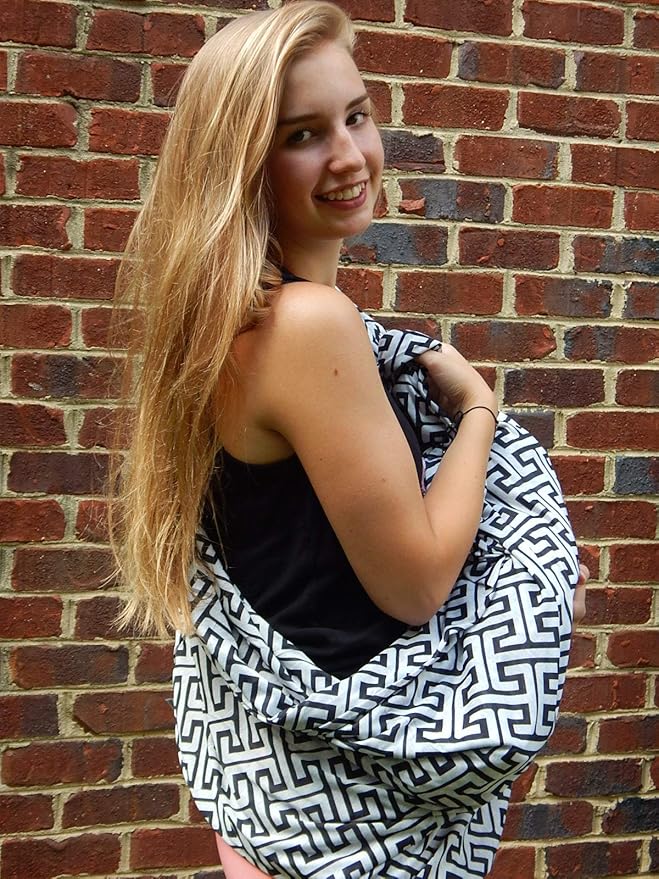 Infinity Nursing Scarf for Breastfeeding | Cover Hides Back for Discreet Privacy