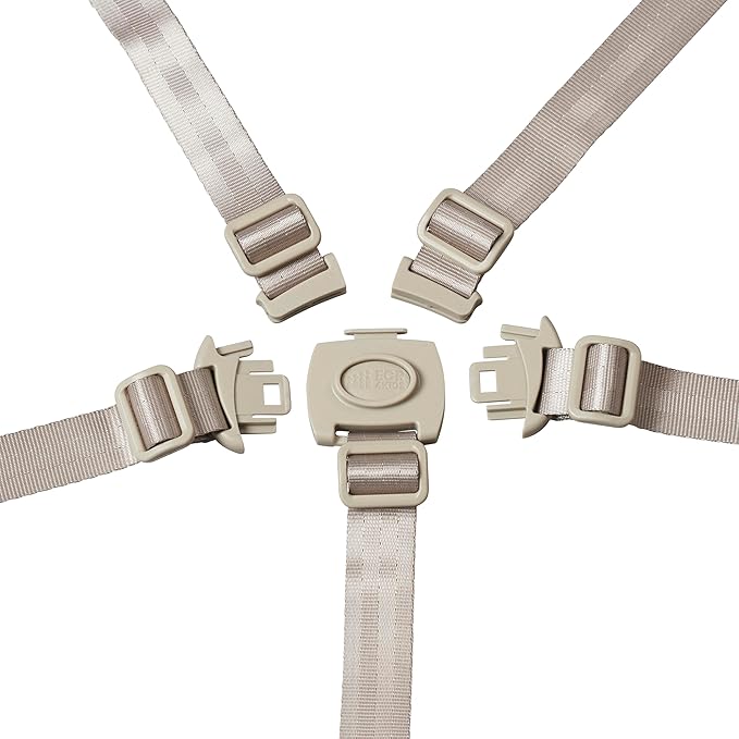 ECR4Kids Universal 5-Point T-Lock Harness, Compatible with ASATT High Chair, Replacement Part, Grey