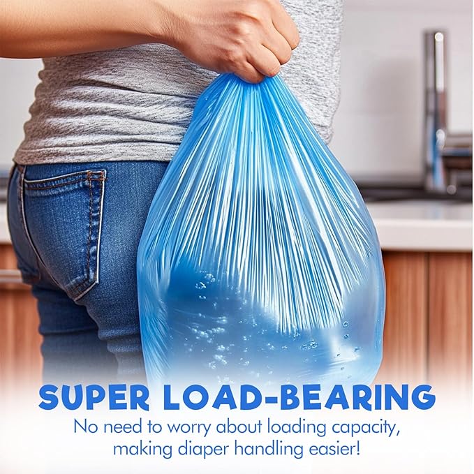 Diaper Pail Refill Bags,10 Pack for Diaper Genie Bags Refill Square, Compatible with Diaper Genie Select, Classic and Compact Pail, Premium Odor Locker and Sealer