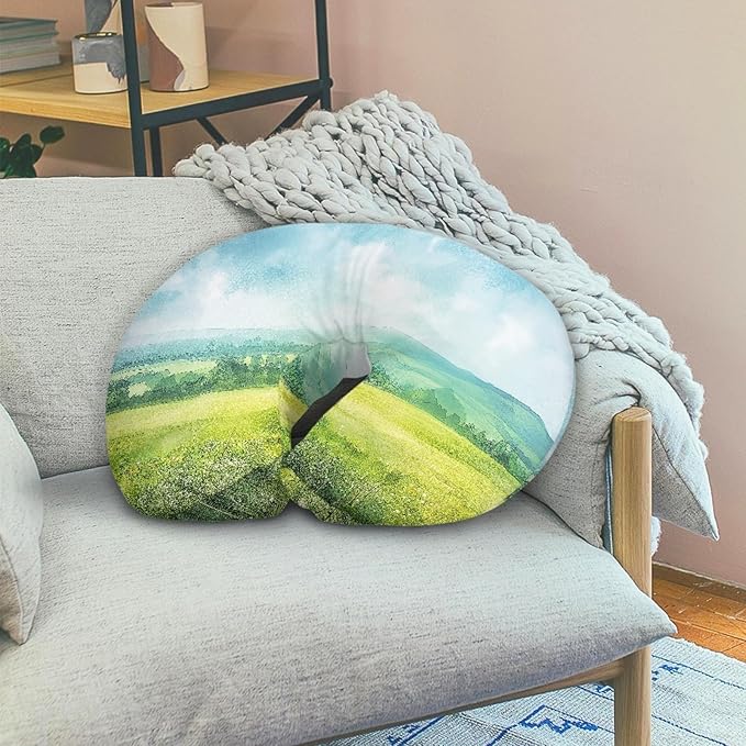 Forchrinse Watercolor View Painting Nursing Pillow Cover for Girls Boys Nursing Pillow Slipcover Breast Feeding Pillow Cover for Moms,Easy to Care