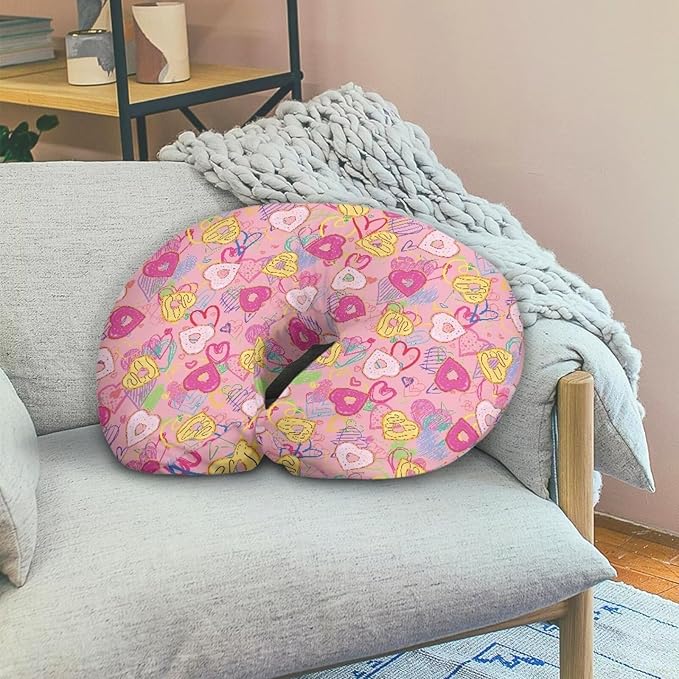 Love Donuts Nursing Pillow Cover, Premium Quality Soft Breast Feeding Pillow Covers Great for Breastfeeding Moms