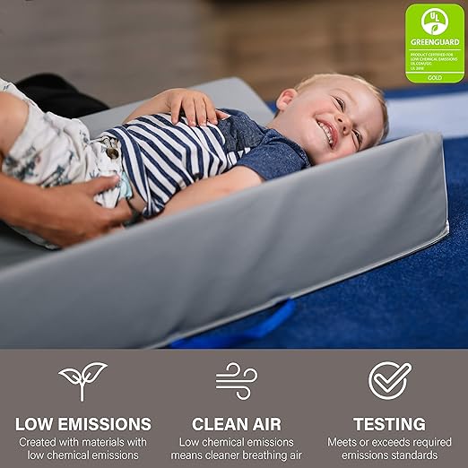 FDP SoftScape Ultra-Soft Daycare Baby and Infant Contoured Changing Pad, Non-Slip Bottom, Built-In Handle Easy to Transport Travel - Gray/Light Gray