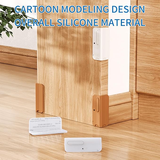 INCREWAY Baseboard Corner Blocks, 6PCS Silicone Self Adhesive Safety Corner Cushion Baby Proofing Edge Guard Corner Protectors for Furniture Wall Base, Semi-Translucent