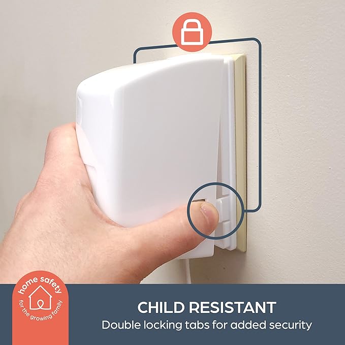 Dreambaby Extra-Large Dual Fit Outlet Plug Cover - Electrical Socket Guard for Standard and Decora - White - Model L945