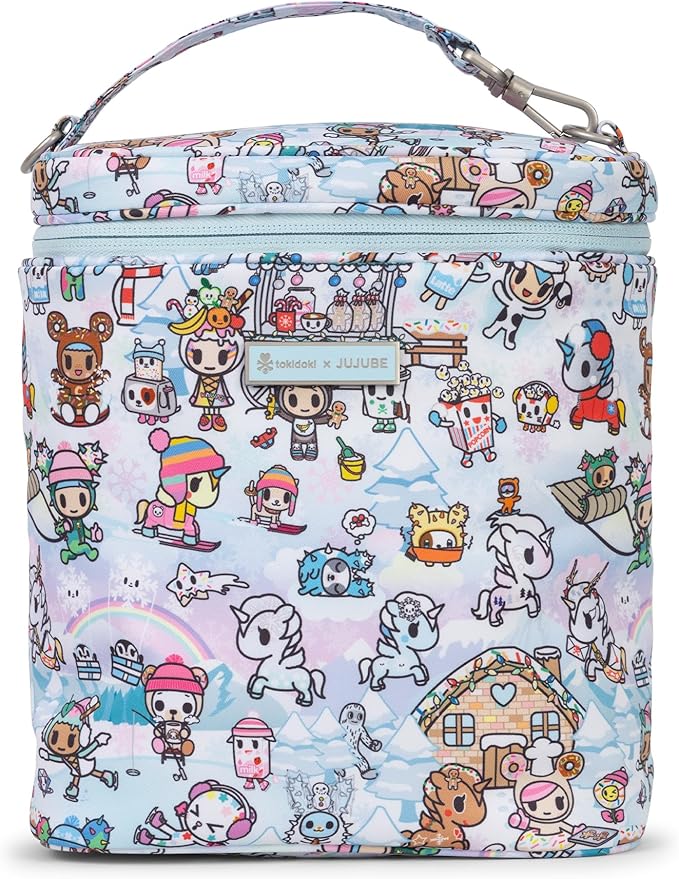 JuJuBe Fuel Cell, Tokidoki Snow Day, Insulated Lunch Box, Tote Bag Lunchbox with Cooler for Women, Men, Reusable for Work, Beach and Travel, Food, Baby Bottle and Drink Carrier