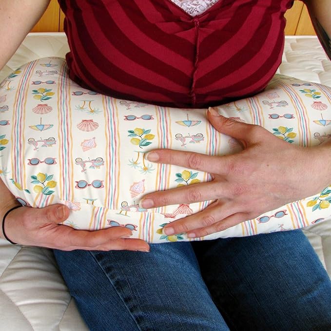 Boho Summer Beach Baby Nursing Pillow Covers for Girl Retro Lemon Palm Tree Sunglass Seashells Nursery Pillowcase for Breastfeeding Pillows Coastal Seaside Soft Stretchy Slipcovers for Newborn Infant