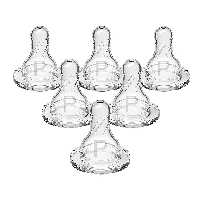Dr. Brown's Anti-Colic Breast to Bottle Feeding Set with Slow Flow Nipples & Natural Flow Preemie Flow Narrow Baby Bottle Silicone Nipple