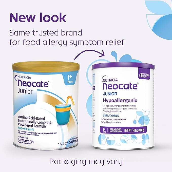 Neocate Junior Unflavored, 1+ years, 14.1 oz (Pack of 4)