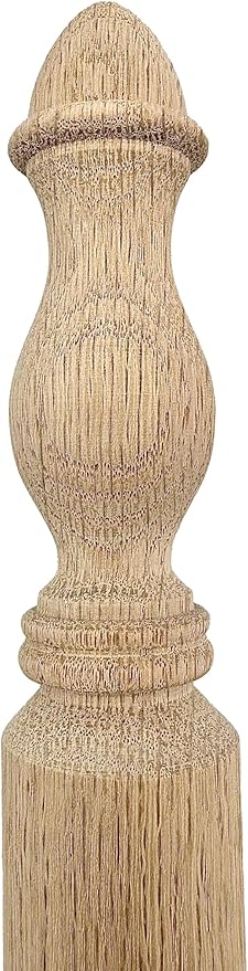 Highland Manor Wood Products Round Traditional Corner Guard Both Ends Turned - 32" Tall x 1 3/8" Wide (1 Guard) (Oak)