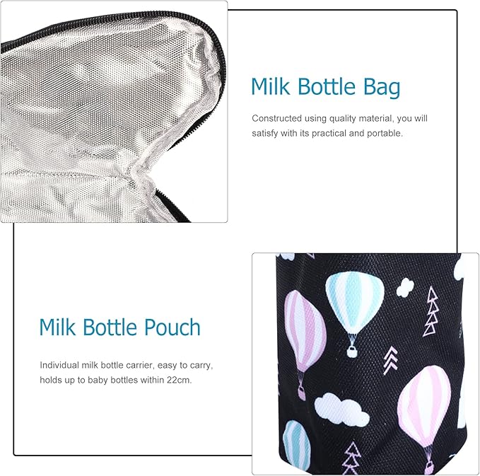 2pcs Insulated Bottle Bags Portable Breastmilk Storage Tote Thermal Pouch Travel Carrier