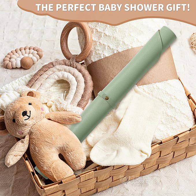 Portable Baby Diaper Changing Mat,Soft Faux Leather, Wipeable & Easy to Clean,for Home or Travel, Waterproof, with Storage Strap,Easily Put into Diaper Bag,30 x 17 in (Sage Green)
