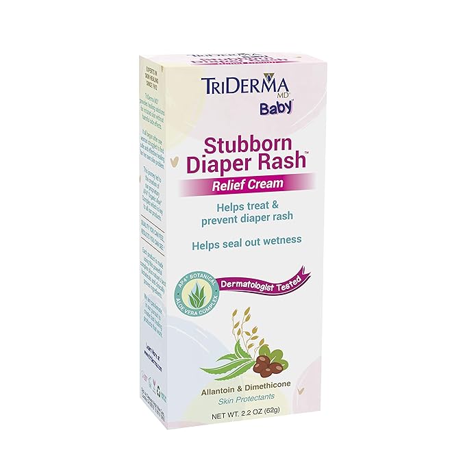 TriDerma Stubborn Diaper Rash Relief Cream - FSA Eligible 2.2 oz