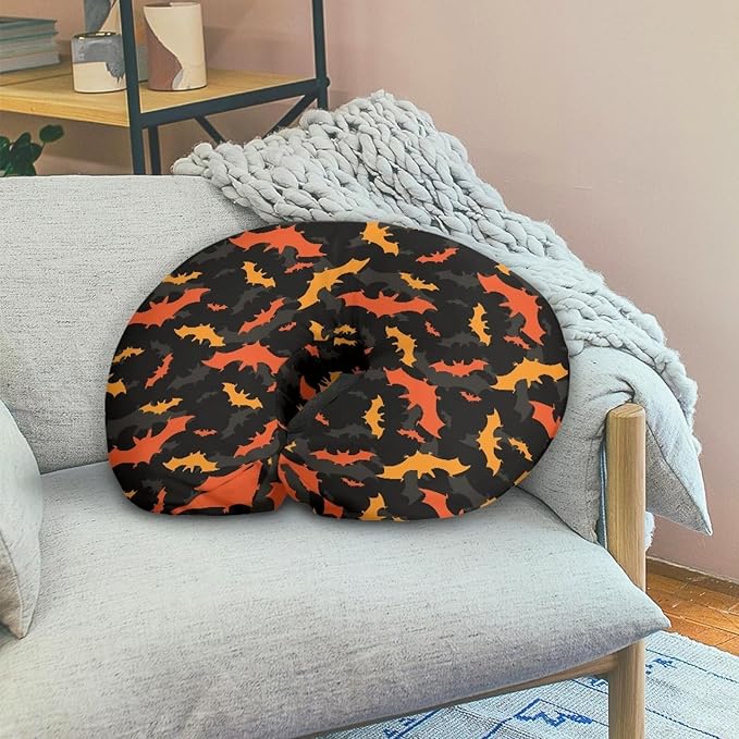 Halloween Bats Nursing Pillow Cover Stretchy Neutral Breastfeeding Pillow Cover Fits Snug On Infant Lightweight Neutral Pillow Cover for Infant Snug