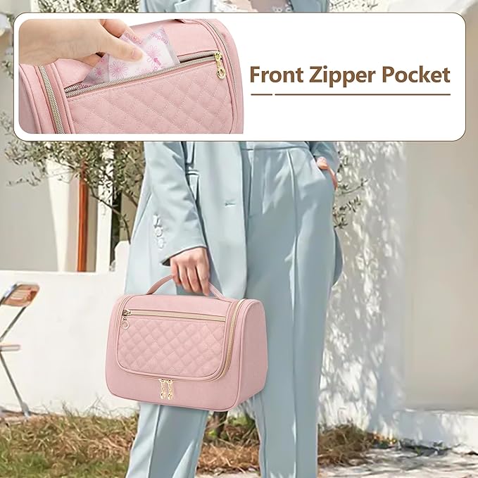 LUXJA Wearable Breast Pump Bag (with a Waterproof Mat) Compatible with Momcozy, Willow and Elvie Breast Pump, Carrying Case for Wearable Breast Pump and Extra Parts (Patent Pending), Pink