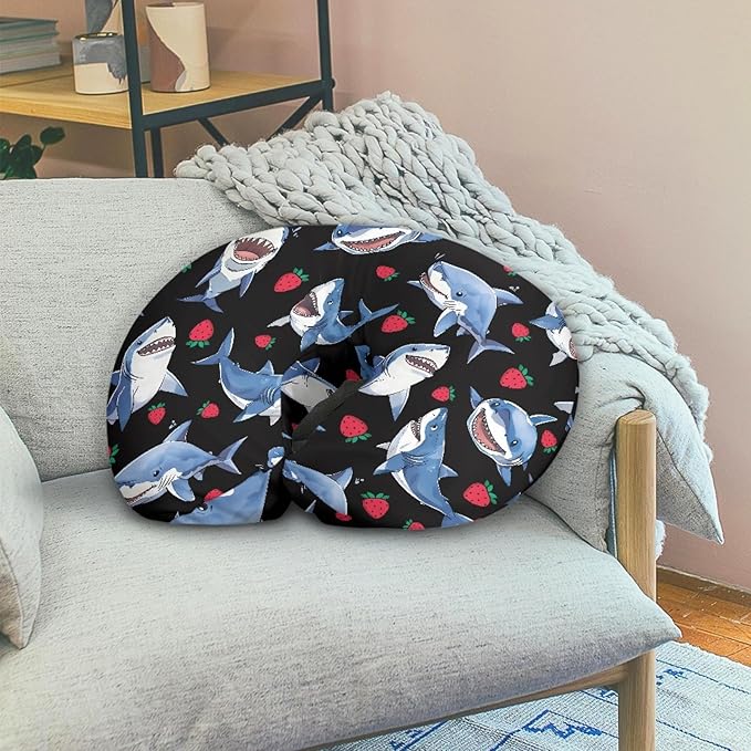 Forchrinse Shark Nursing Pillow Cover for Baby Boys Girls,Soft Breastfeeding Pillow Cover Washable Infant Feeding Cushion Cover