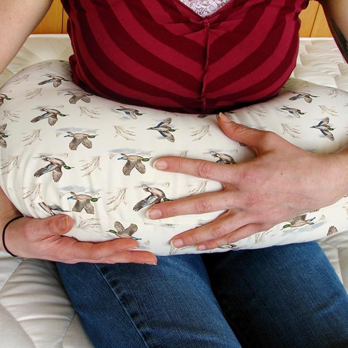 Wild Ducks Mallards Baby Nursing Pillow Covers for Boy Girl Vintage Duck Hunting Nursing Pillow Slipcovers for Breastfeeding Pillows Retro Duck Leaves Pond Soft Stretchy Covers for Newborn Infant