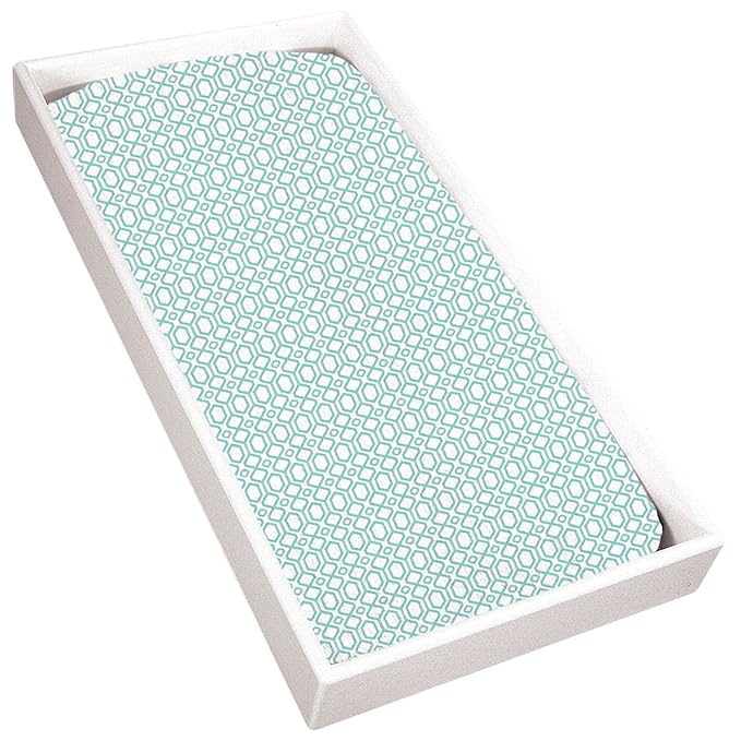 Kushies Change Pad Fitted Sheet Terry, Turquoise Octagon