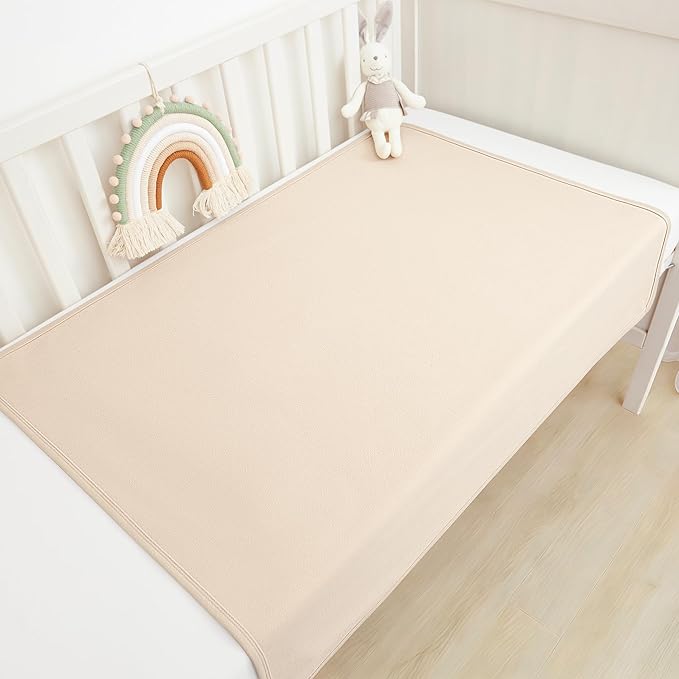Portable Diaper Changing Pad 2 Pack Baby Changing Pad Travel, Lightweight Absorbent Baby Changing Mat 35 * 29.5 inch Diaper Bag Essentials - Apricot&Pink