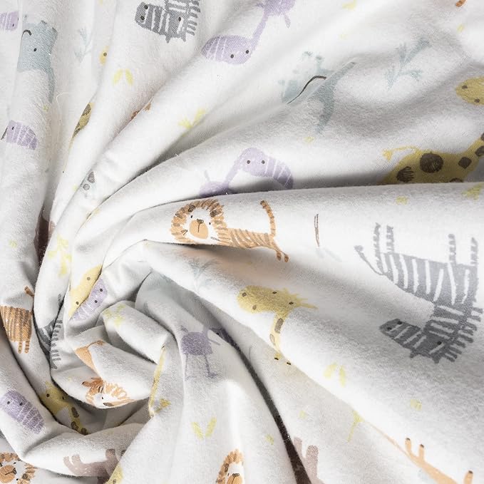Trend Lab Crayon Jungle Deluxe Flannel Changing Pad Cover, White 10x9x3 Inch (Pack of 1)