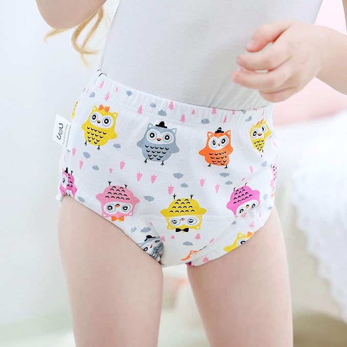 Toddler Potty Training Pants 4 Pack,Cotton Training Underwear Size 2T,3T,4T,Waterproof Underwear for Kids