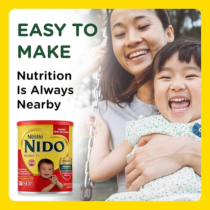 Nido NESTLE Kinder 1+ Powdered Milk Beverage 1.76 lb. Canister (Pack of 2)