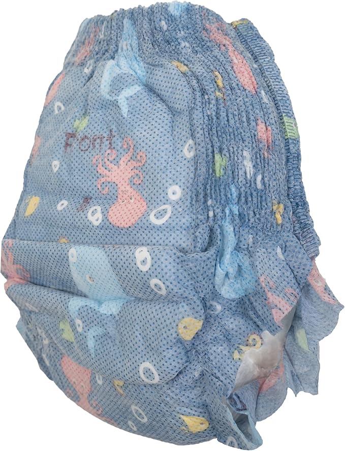 Nuby Swim Pants for Toddlers - 5 Pack - Toddler Swim Diapers with Stretchy Waistline, Tear-Away Sides, Water-Resistant Outer Layer & Leak-Preventing Cuffs - Size Large (26-37 lbs)