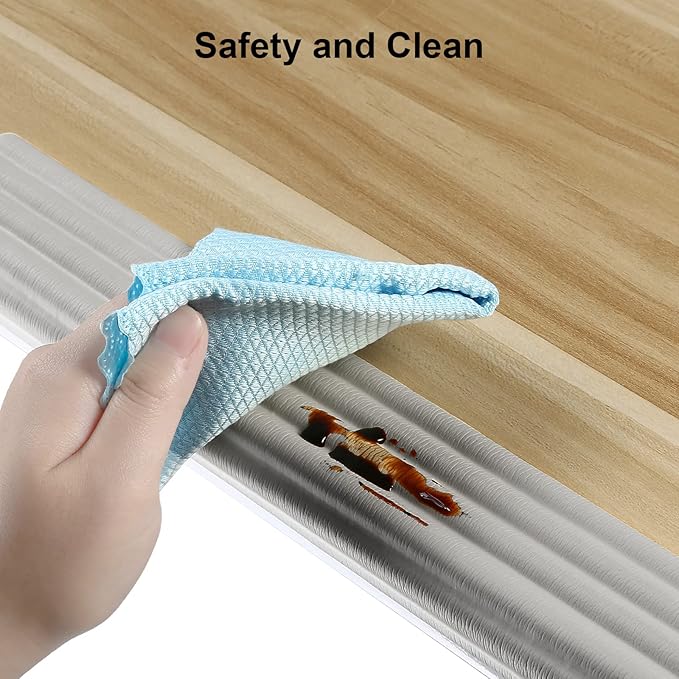Upgraded Baby Proofing Edge Corner Protector, 16.4ft Edge Guards Padding with 3M Adhesive, Extra-Wide Soft Rubber Foam Padding, Furniture,Sharp Edge Safety Corner Edge Bumper Guard-Gray