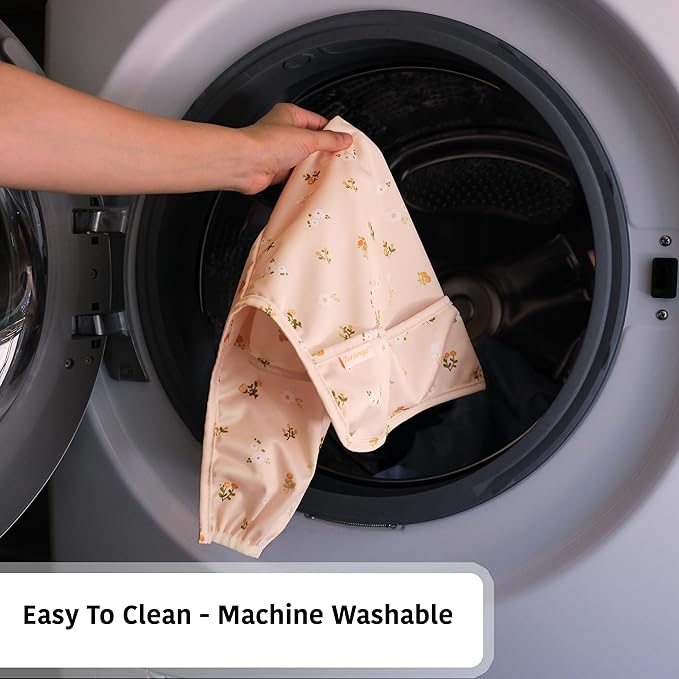 Waterproof Long Sleeve Bib – Machine Washable Baby Bibs for Eating – Baby Smock Bib for Toddler – BLW Supplies for Baby