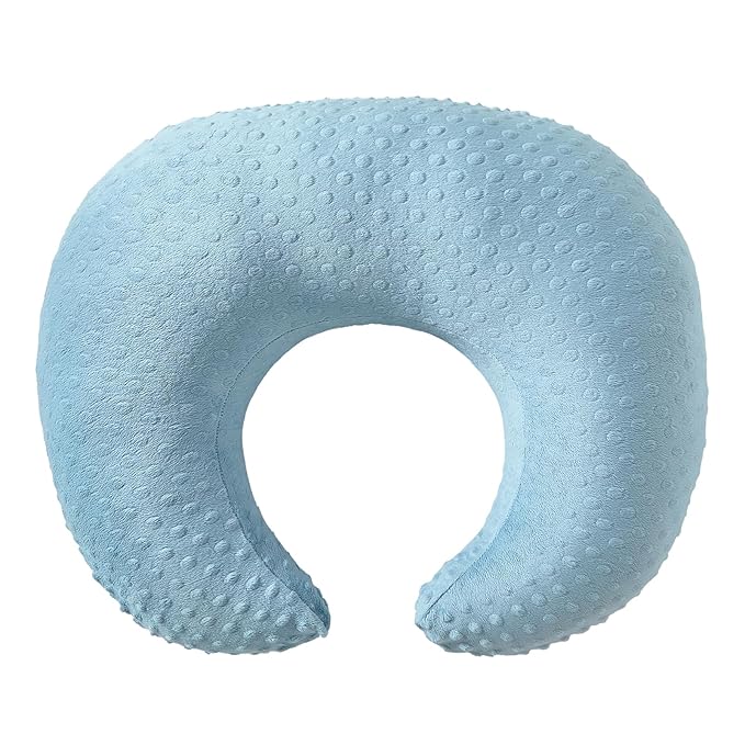 ESEN Plus Size Nursing Pillow and Body Positioner for Breast Feeding and Bottle Feeding, Ultra Soft Baby Breastfeeding Pillows with Removable Nursing Pillow Cover for Mom and Baby (Blue)