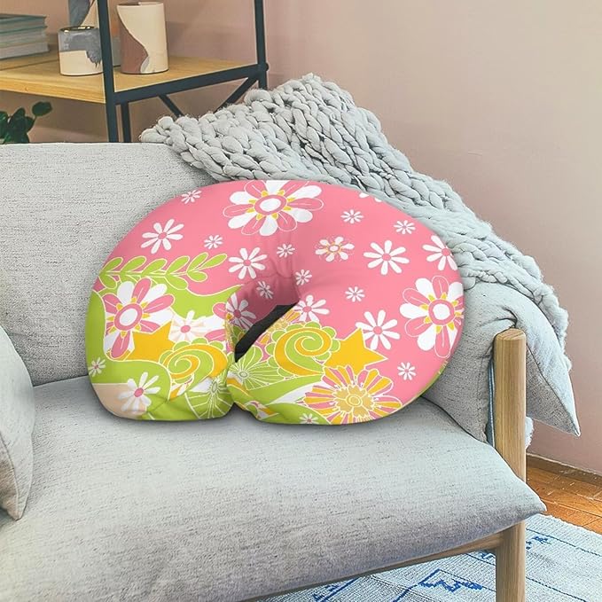 Baby Nursing Pillow Cover, Cartoon Daisy Breastfeeding Pillow Cover Boys Girls Nursing Pillow Case for Newborn, Soft Fabric Fits Snug On Infant