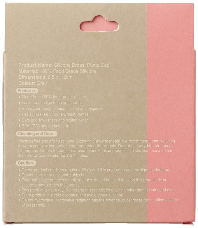 Haakaa Leak-Proof Silicone Cap, 1 pk, Fit All Haakaa Breast Pumps, BPA PVC and Phthalate Free 1 Count (Pack of 2)