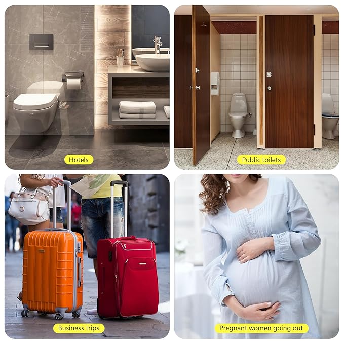 20 Pack Disposable Toilet Seat Cover Waterproof Non-Woven Fabric, Disposable Toilet Seat Covers for Travel, Disposable Seat Covers for Outing Hotel Hospital Public Toilet (Double Layer Blue)