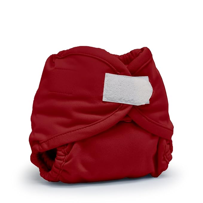 Kanga Care Rumparooz Double Leg Gusset Reusable Cloth Diaper Cover Newborn Aplix Scarlet 4-15lbs