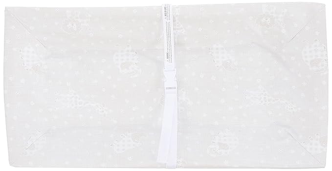 LA Baby 4 Sided Waterproof Diaper Changing Pad, 32" with Easy to Clean Savannah Print Cover - Made in USA. Non-Skid Bottom, Safety Strap, Fits All Standard Changing Tables/Dresser Tops
