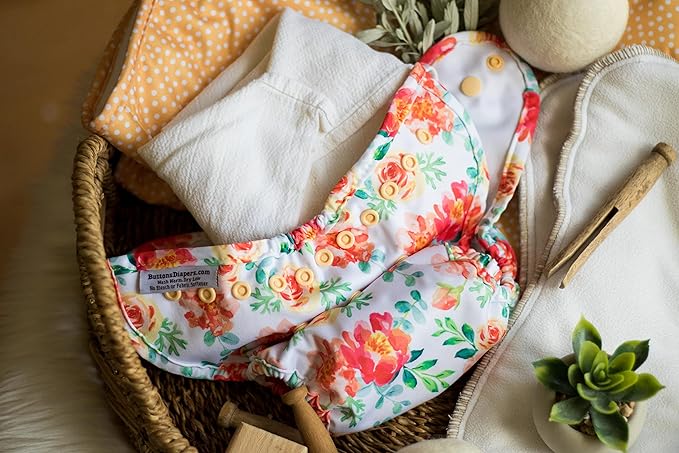 Buttons Cloth Diaper Cover – Snap Super One Size (12-40lbs) (Jane)